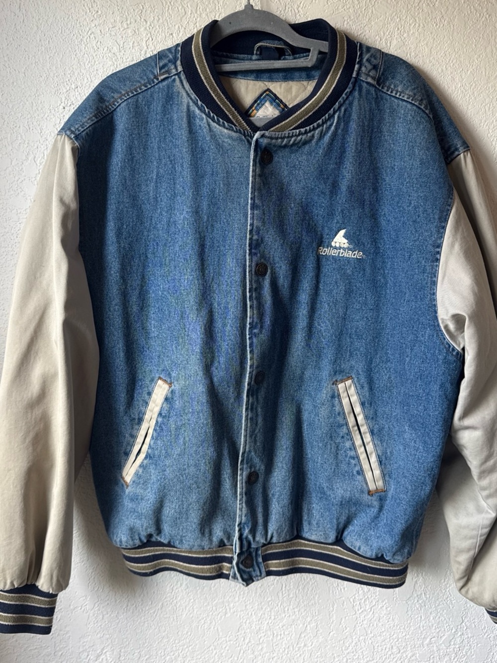Gear For Sports Denim Blue and Cream Jacket with Decorative Label